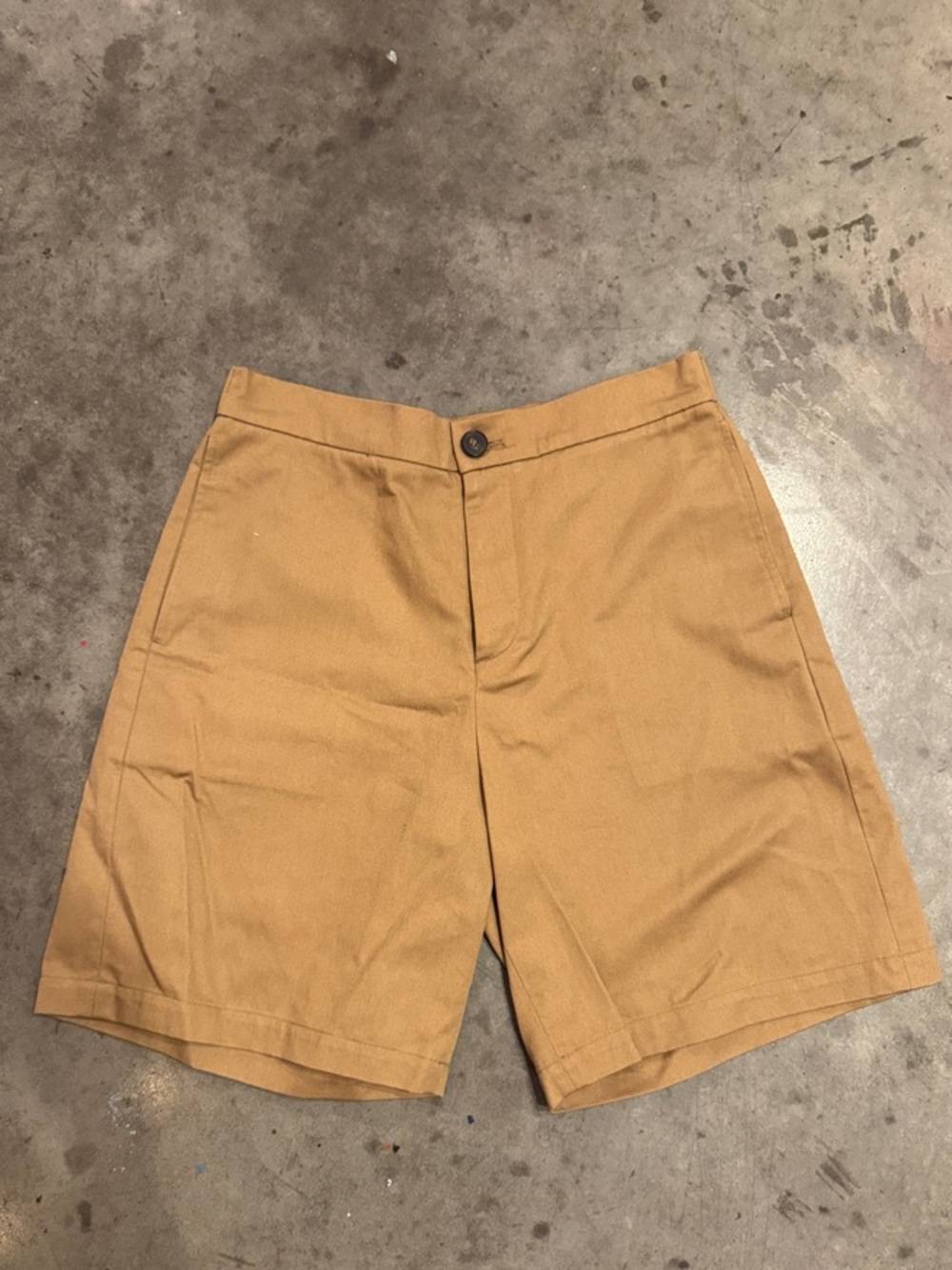 The Kooples Men's Tan Flat-Front Cotton Shorts